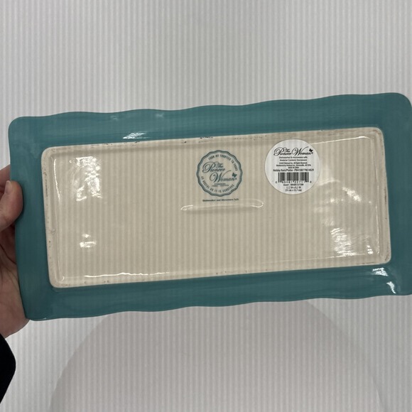 Pioneer Woman Christmas Farm Barn Cow Serving Platter Tray 12.2" X 6.2" - Picture 9 of 10